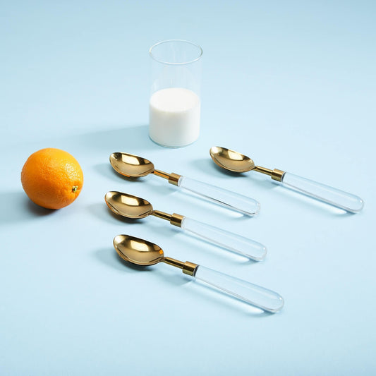 Acrylic & Gold Dinner Spoons